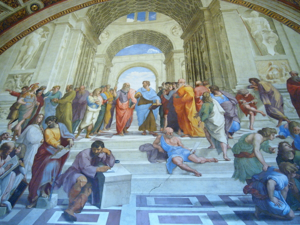 11バチカン美術館署名の間ラファエロ「アテナイの学堂」